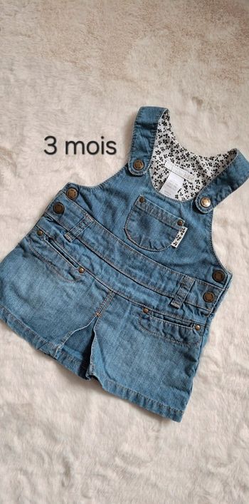 Robe salopette en jeans H&M taille 3 mois
