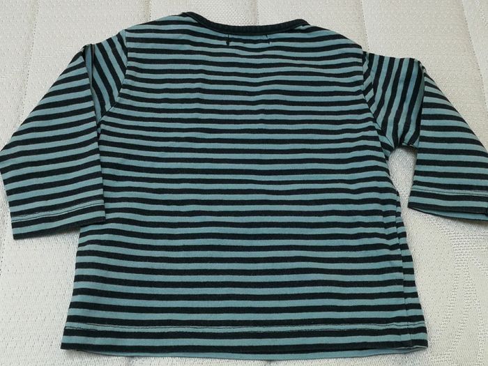 T-shirt ML rayé dpam 6M - photo numéro 5