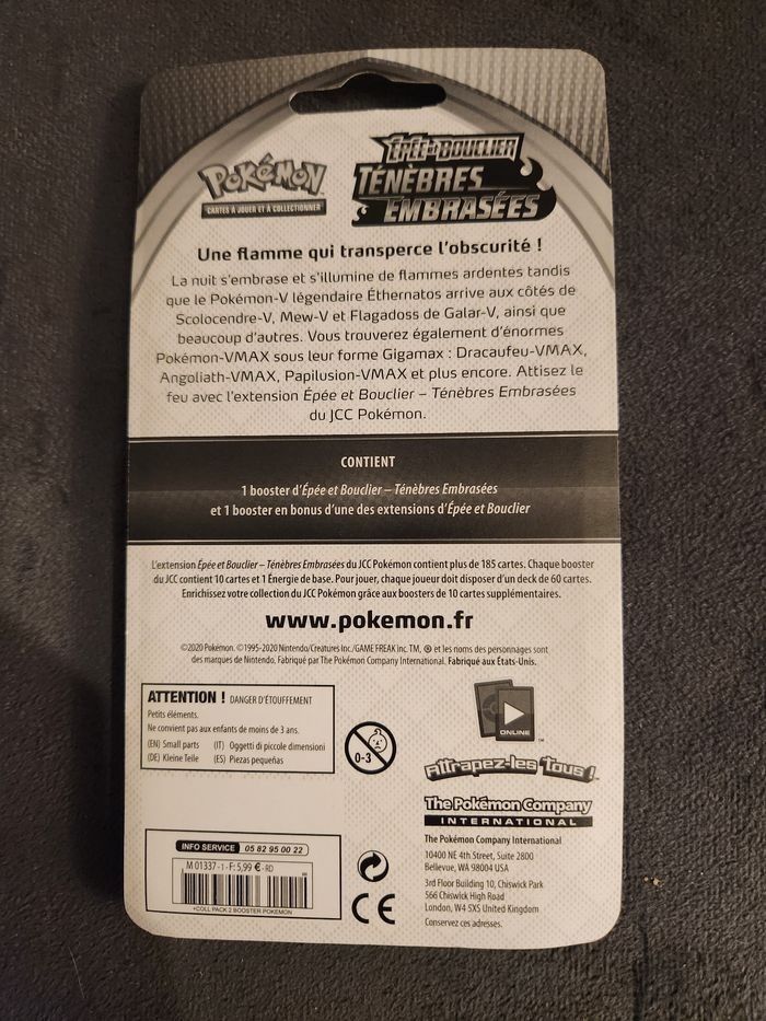 Pokémon duo pack EB2 EB3 clash des rebelles et ténèbre embrassé - photo numéro 2