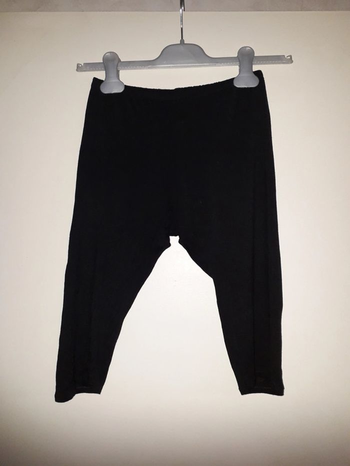 legging court noir longueur genoux taille 36/38