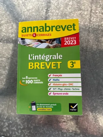 Livre brevet l’intégrale brevet troisième