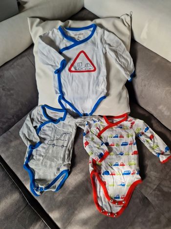 Lot de 3 body 6 mois bebe orchestra