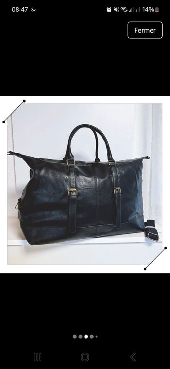 Sac de voyage en cuir PU lisse haute qualité