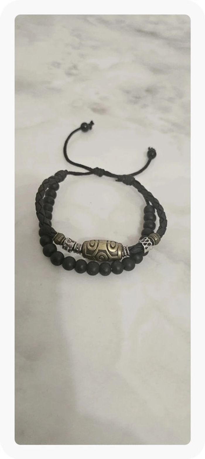 Bracelet double couche réglable