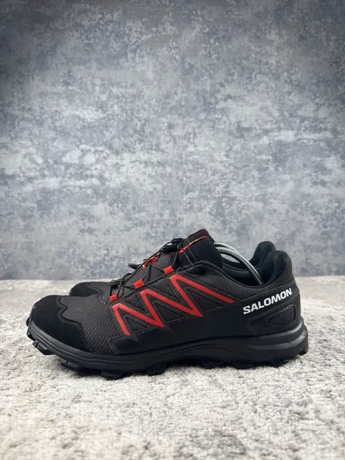 Salomon Wattara Trail Shoes - Black & Red - photo numéro 5