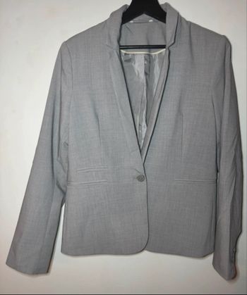 Veste de blazer grise camaïeu ))