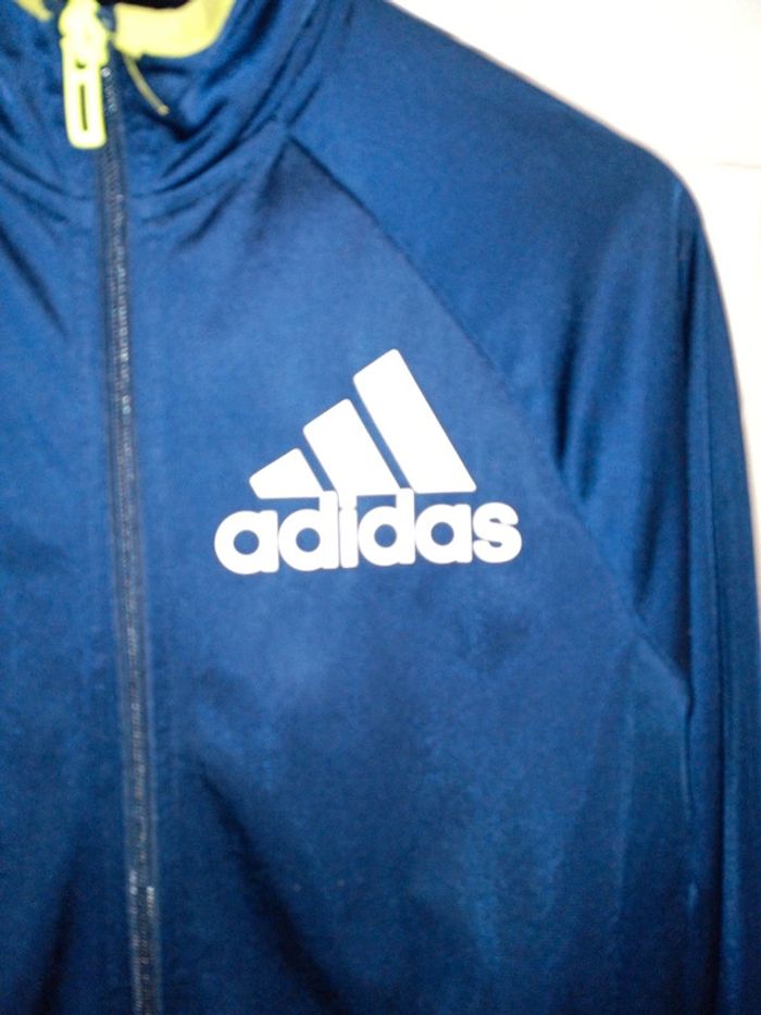 Veste de survêtement adidas taille 13 14 ans coloris marine - photo numéro 2