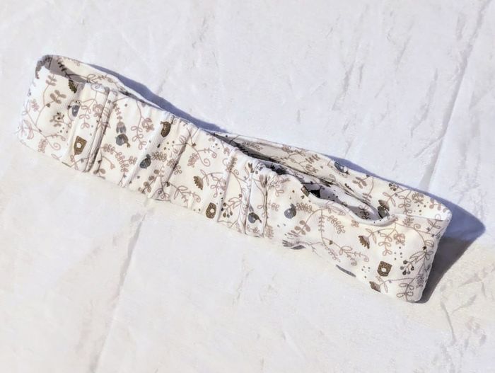 Serre Tête Bandeau Blanc Elastique Feuilles Escargots Nature Accessoire Petits Enfants Bébés - photo numéro 3