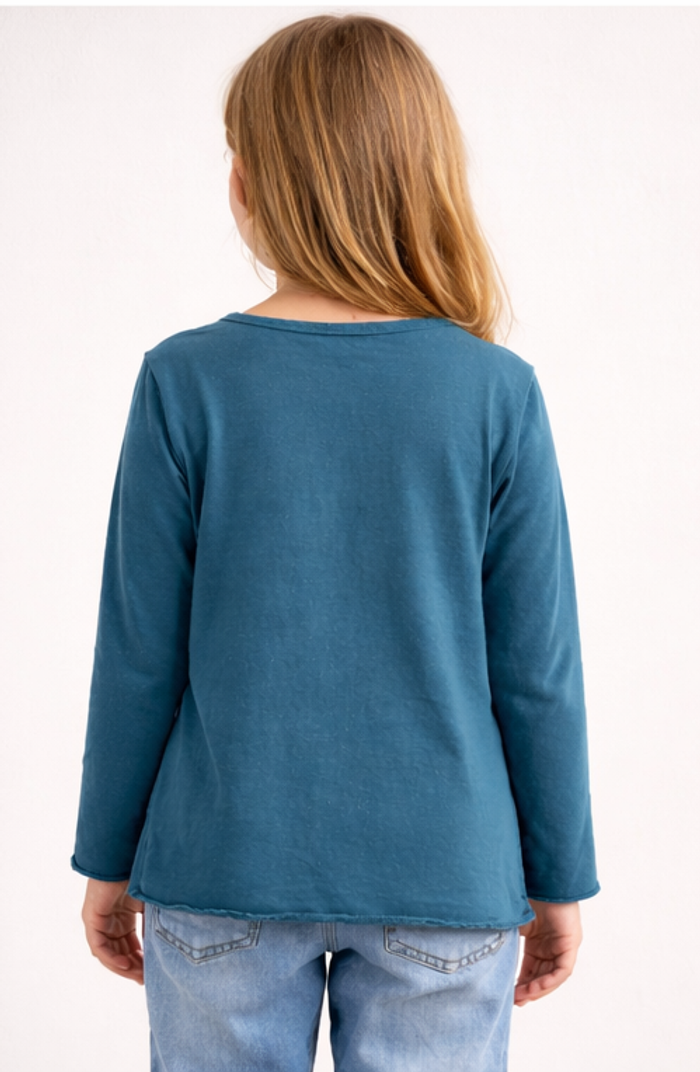 Haut fille manches longues – style bohème - photo numéro 3