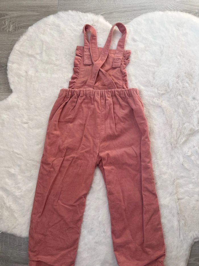 Salopette velours rose Cyrillus bébé fille 36 mois - photo numéro 3