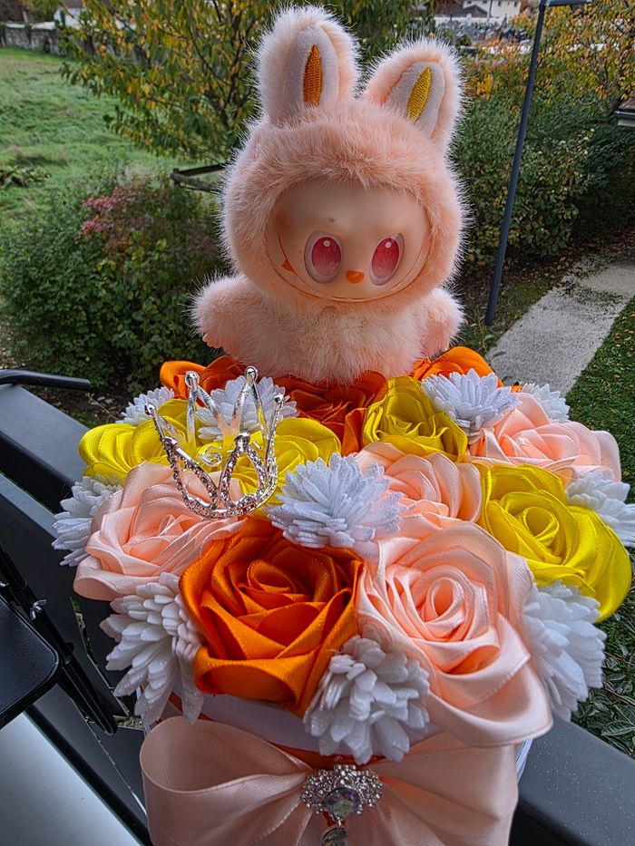 Box Roses Éternelles et sa Peluche Type Lububu, Lafufu - photo numéro 5