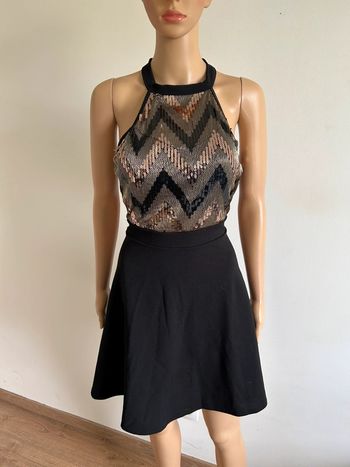 Robe noire avec sequins Miss One taille L jamais portée