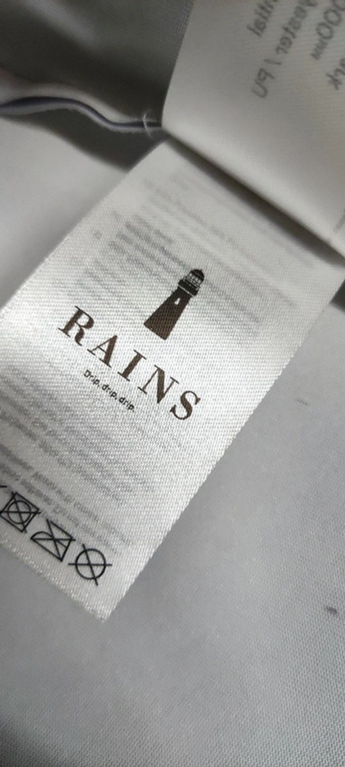 Imperméable pluie court bleu gris métallisé Rains - photo numéro 6