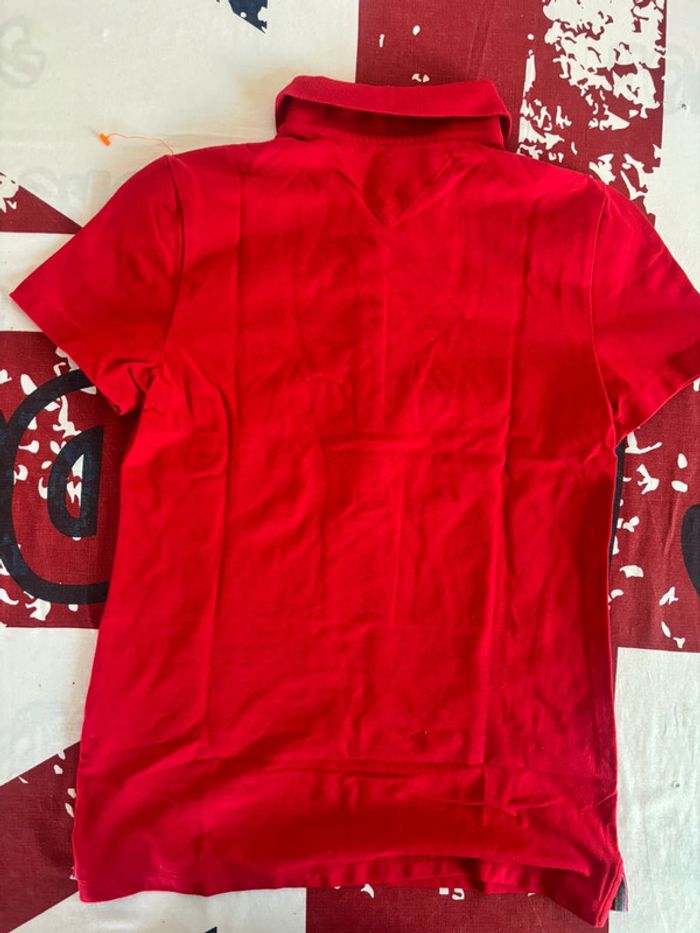 Polo Tommy Hilfiger rouge 5 boutons taille xs - photo numéro 10