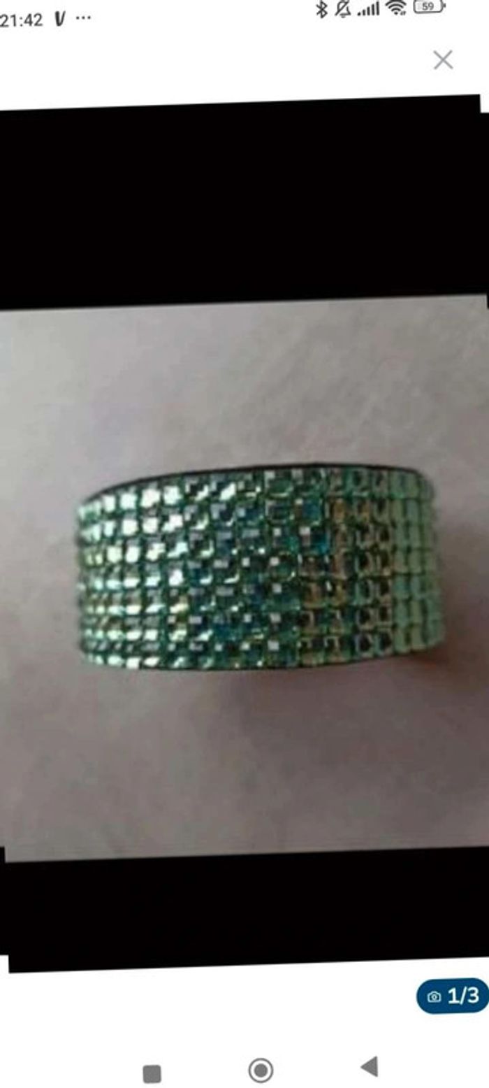Bracelet vert brillant - photo numéro 2