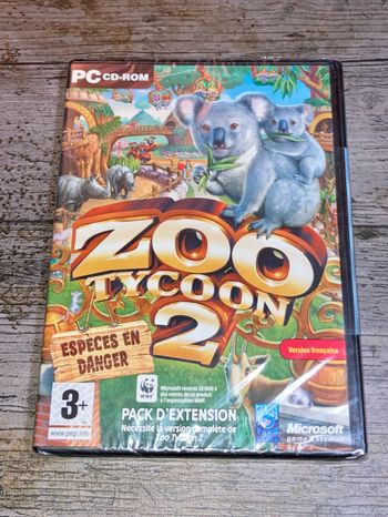 Zoo Tycoon 2 Espèces en dange PC pack extension Neuf VF Microsoft