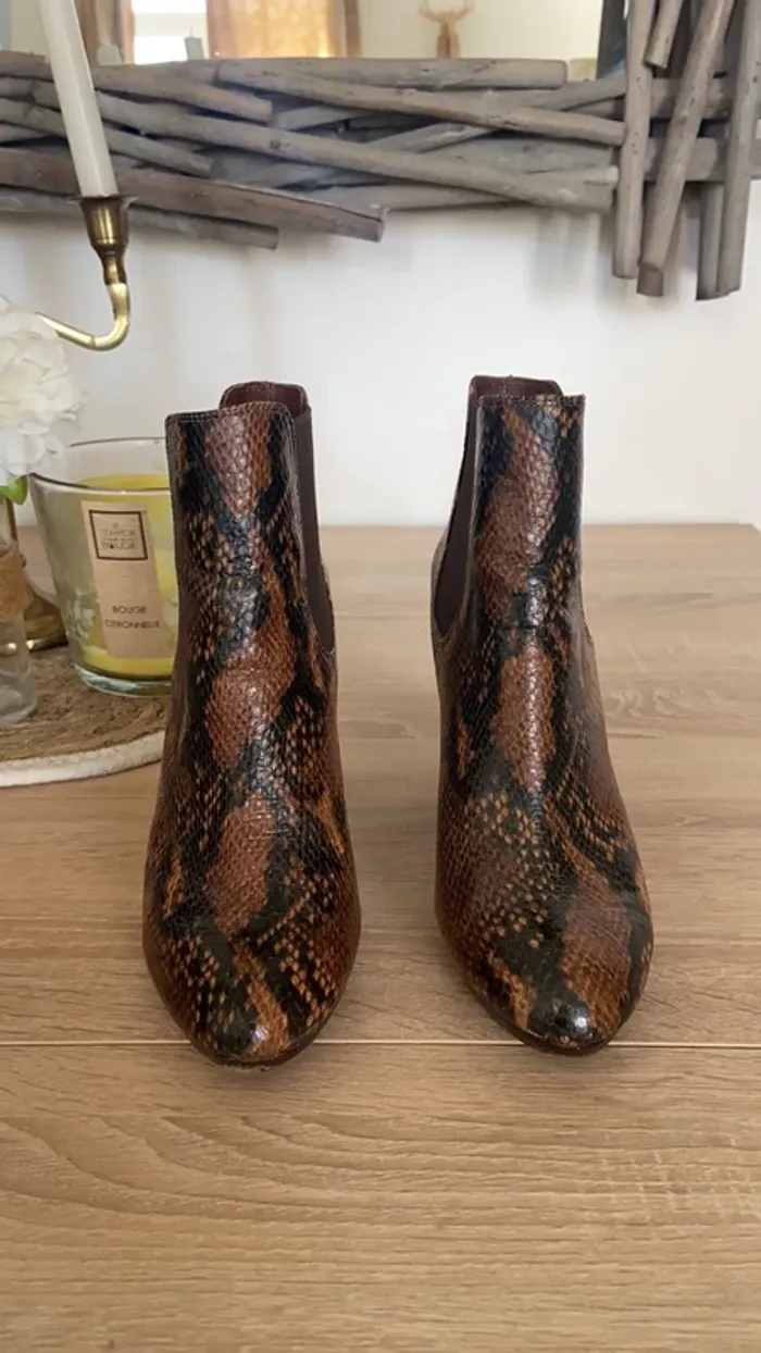 Bottes bocage cuir - photo numéro 2