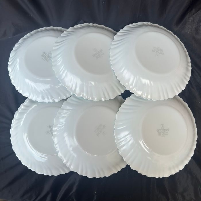 6 assiettes à soupe vintage bleuets Arcopal Gipsy - photo numéro 5