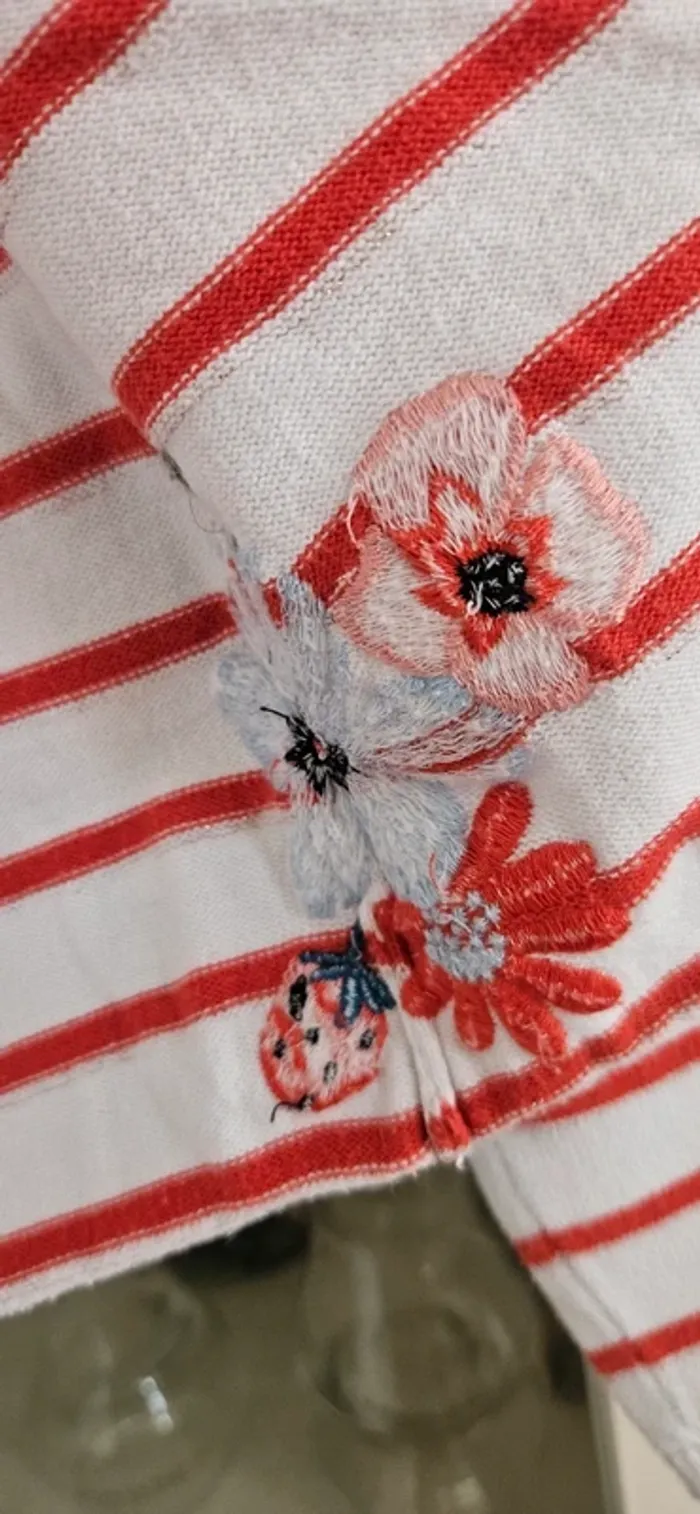 Cardigan rayé blanc et rouge Catimini - photo numéro 7