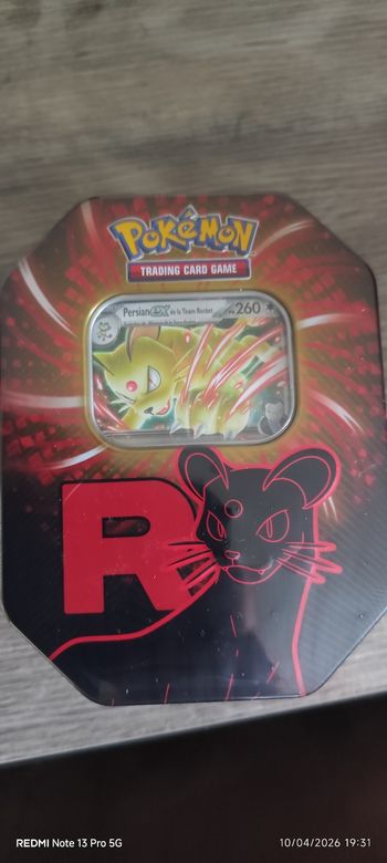 Boîte métal Pokémon Team Rocket + carte promo Persian EX