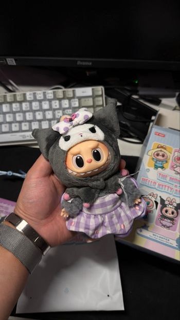 The Monsters Labubu x Hello Kitty and Friends/Sanrio Characters Series Kuromi Vinyl Plush Pendant