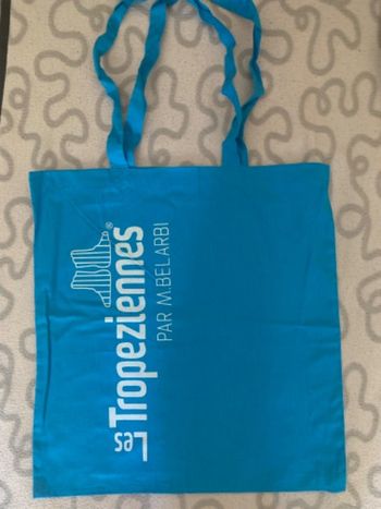 Tote bag les tropeziennes bleu turquoise