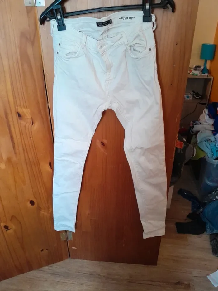 Jean femme blanc