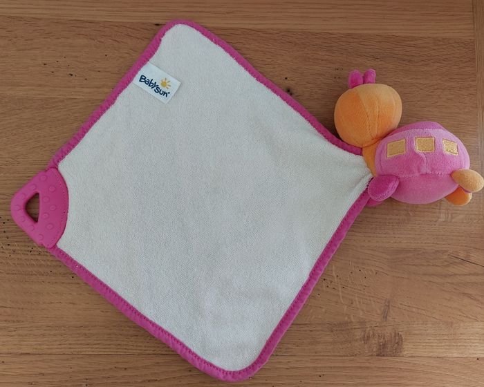 Doudou plat tortue avec mouchoir - Babysun - photo numéro 3