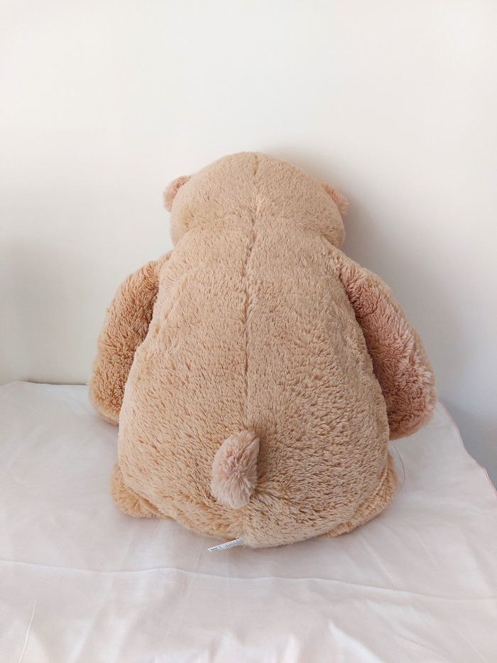 Grande peluche doudou ours géant beige 1 mètre Max & Sax Carrefour - photo numéro 3