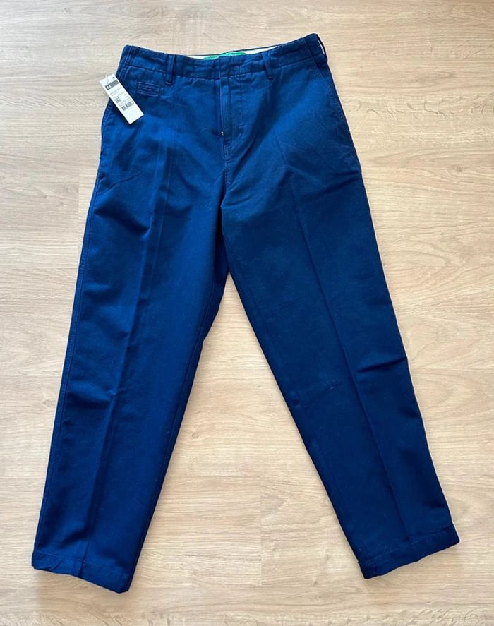 Pantalon à plis benetton - Bleu - Taille 38 - Neuf