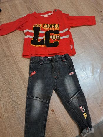 Ensemble Lee Cooper rouge et noir 12 mois
