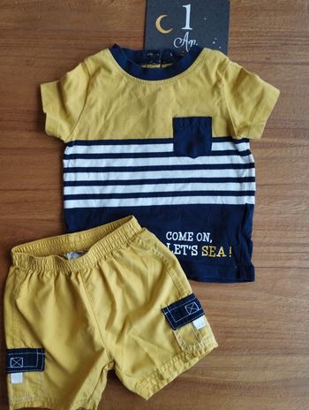 Maillot MC+short 12 mois