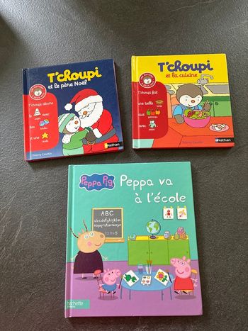Lot 3 livres tchoupi et peppa