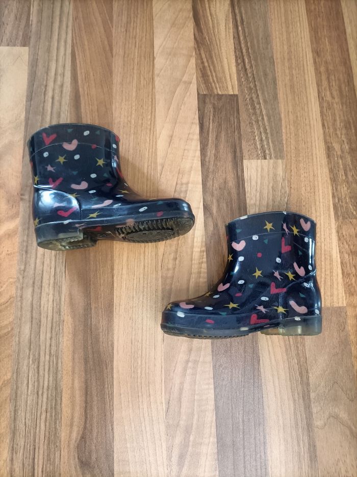 Bottes de pluie marine avec motifs coeurs et étoiles 20 - photo numéro 4