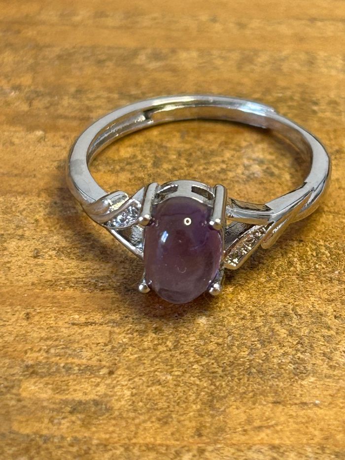 Bague réglable en Améthyste – Sérénité et intuition - photo numéro 5