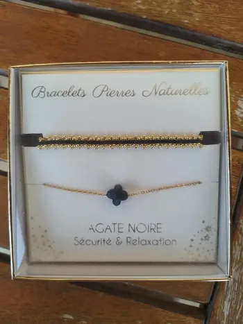 Lot de 2 bracelets pierres naturelles