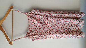 Robe d'été blanche fleurs rouges Kookaï T38