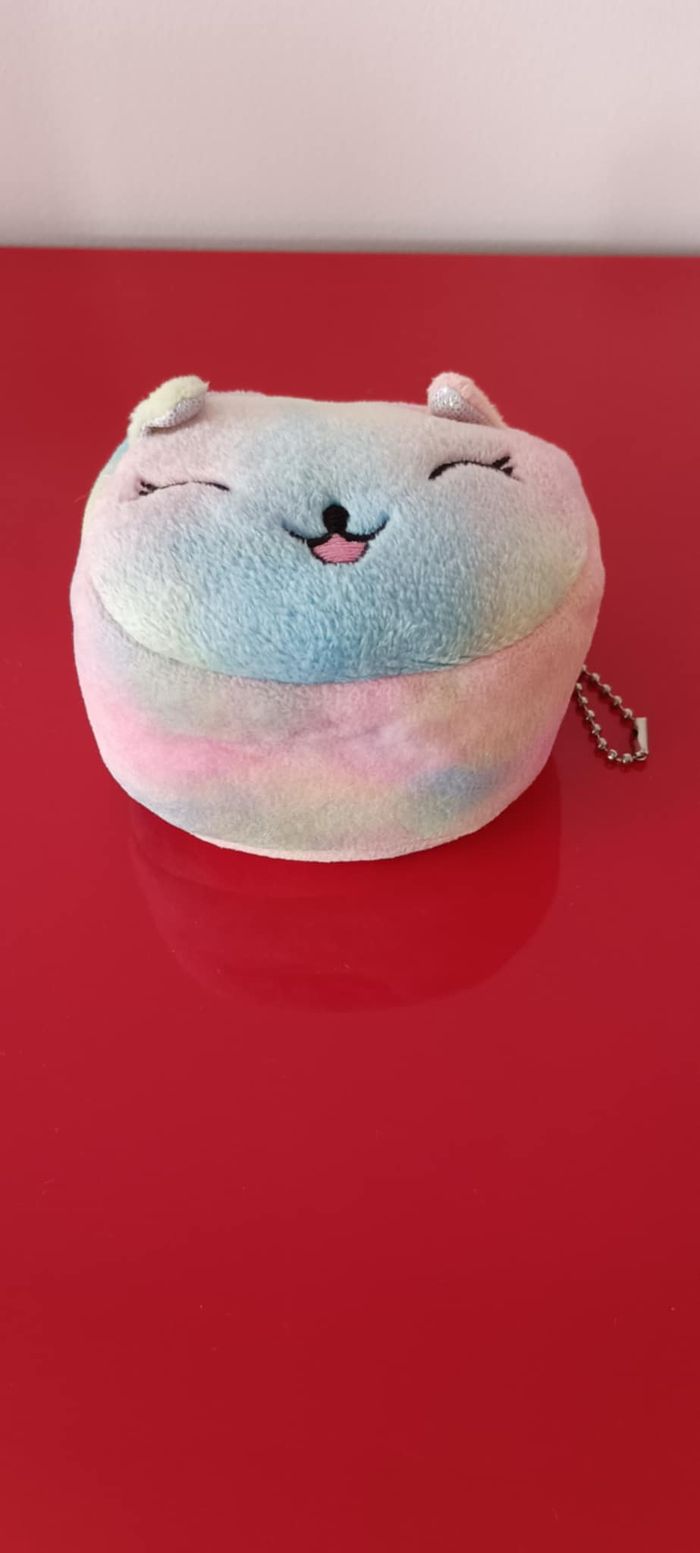 Petit porte-monnaie multicolore en peluche pour enfant modèle lapin - photo numéro 7