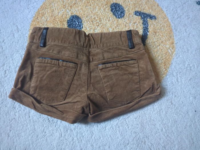 Short 6 ans velours marron simili cuir fille vintage - photo numéro 2