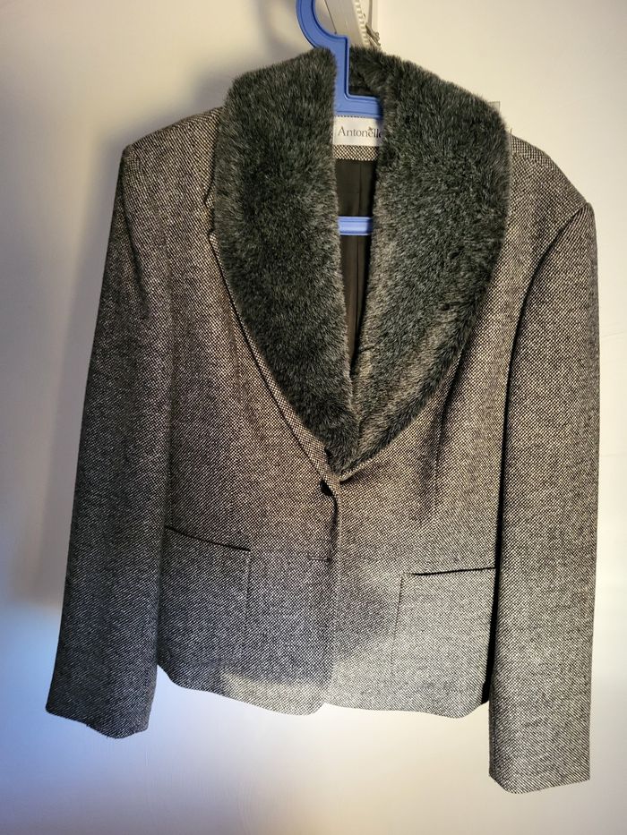 Veste avec col fourrure