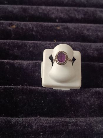 Bague argent améthyste