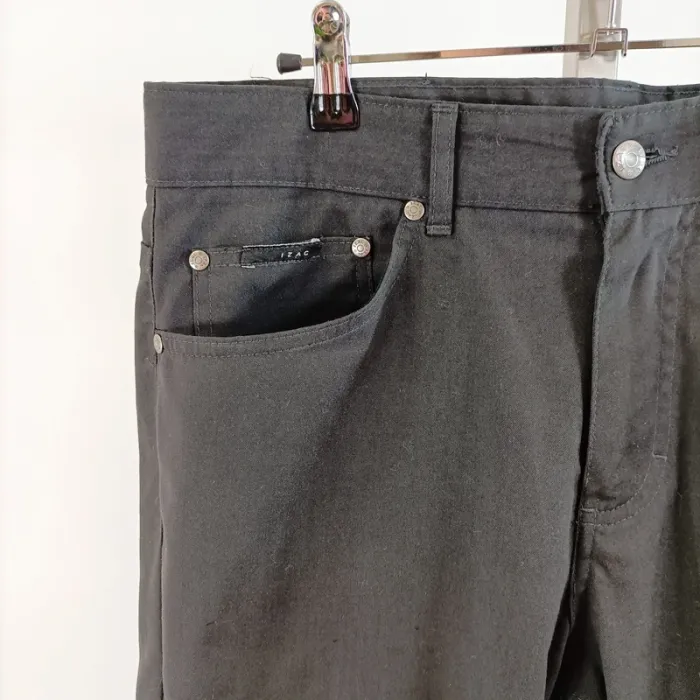 Pantalon droit noir IZAC taille 42 en polyester viscose lycra élégant A1524 - photo numéro 4