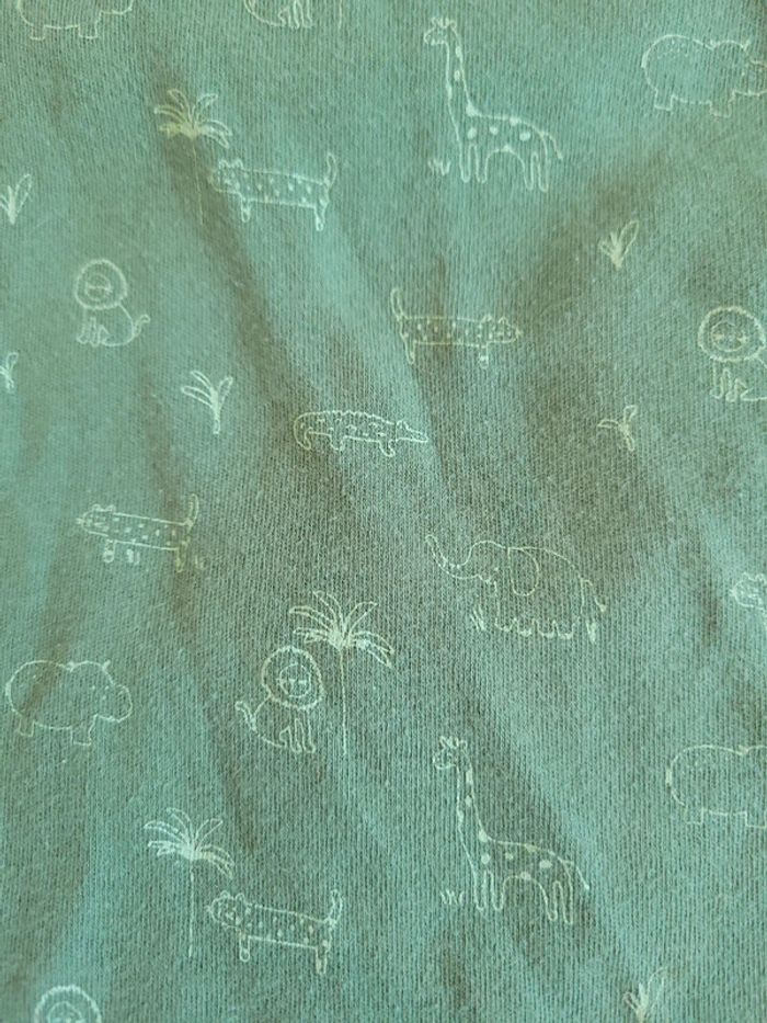 Pyjama coton léger mixte 6 mois – motif savane - photo numéro 2