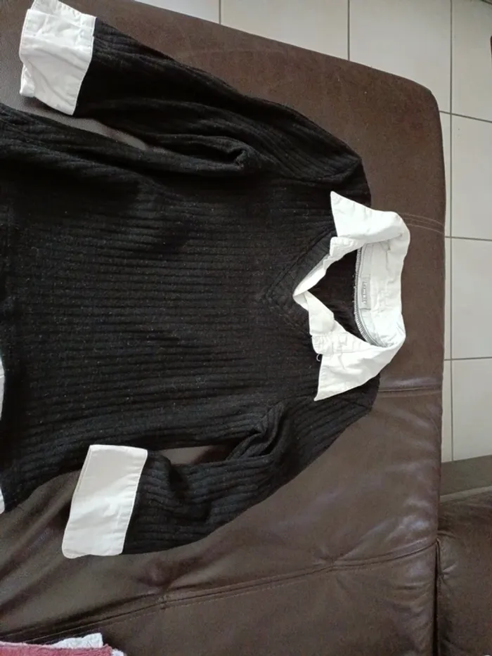 Pull effet deux en un chemise intégrée taille 36 pimkie - photo numéro 2