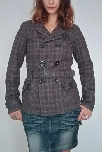 Trench d hiver a carreaux taille 36