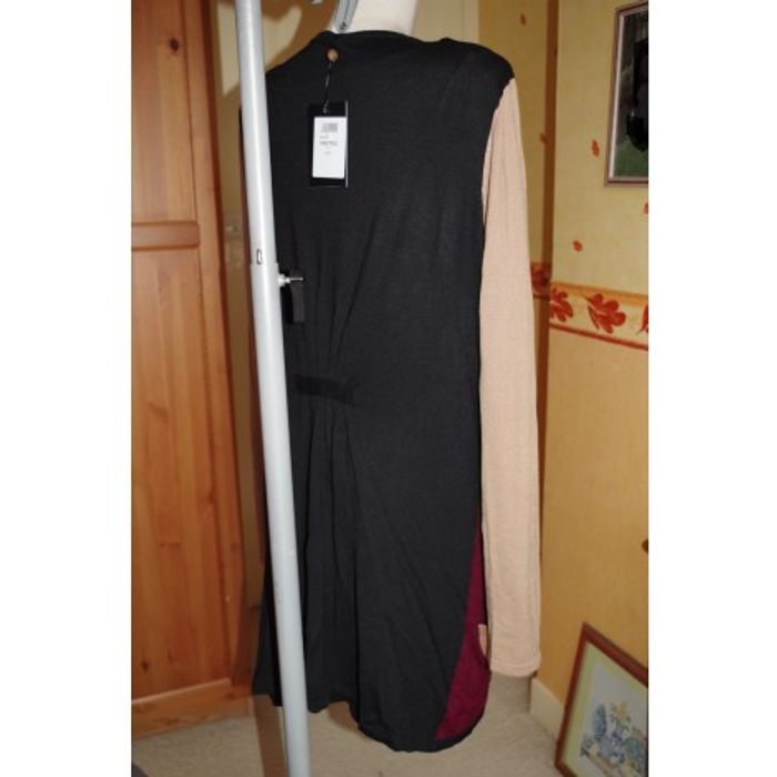 Cardigan long tricolore en maille chaude PAUL BRIAL 42 - photo numéro 3