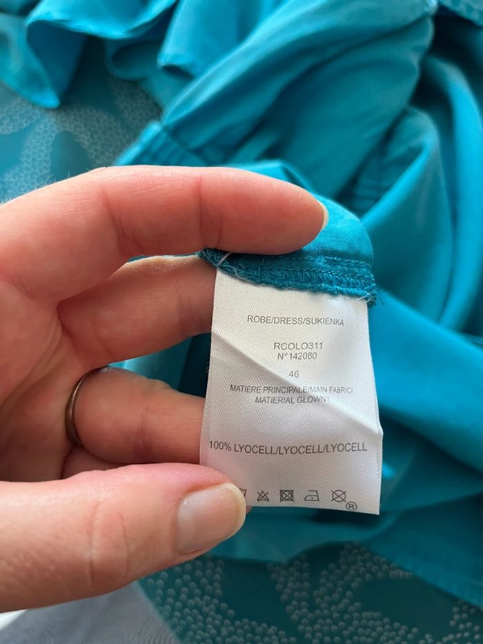 Robe turquoise 44 jacqueline riu été - photo numéro 3