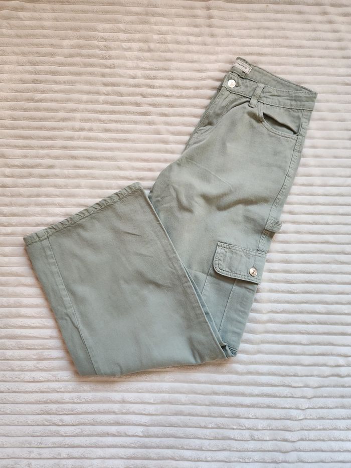 Jean cargo vert kaki Pimkie – Taille 36 – Coupe large tendance