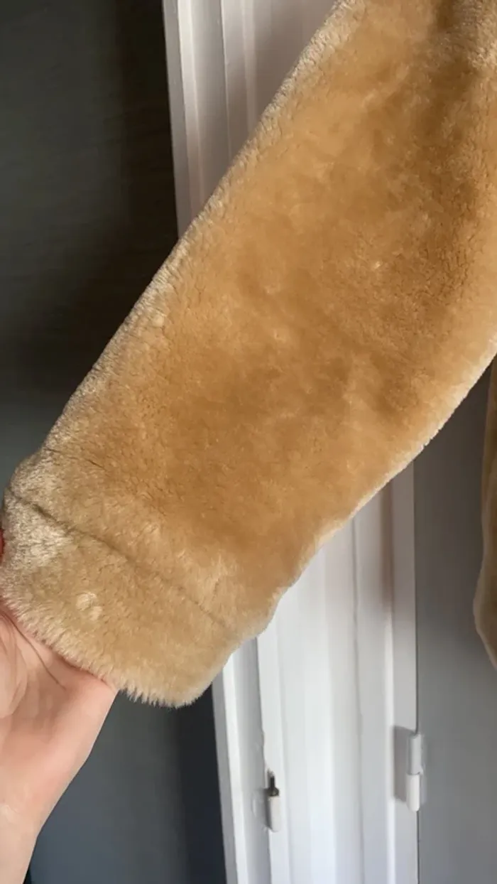 Manteau moumoute beige NAKD - photo numéro 2