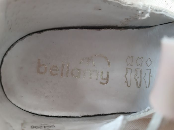 chaussures salomé blanches et roses mi-saison / été fille - papillons - Bellamy - 23 - photo numéro 2
